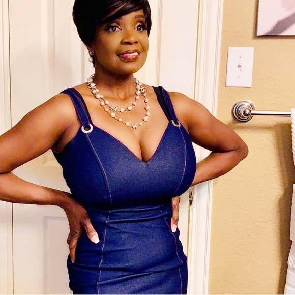 Entry Blue Denim‎ Dress - Picture 1 of 13